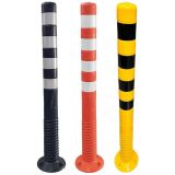 Słupek parkingowy blokujący T-FLEX | PCV, 100 cm, na stopie, elastyczny, uchylny - Słupki uchylne: zalety i zastosowanie elastycznych słupków w infrastrukturze drogowej